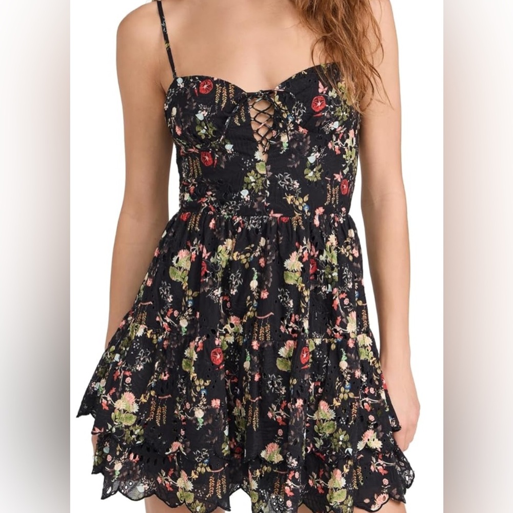 alice + olivia Women's Daisy Tiered Ruffle Mini Dress. Brand new.